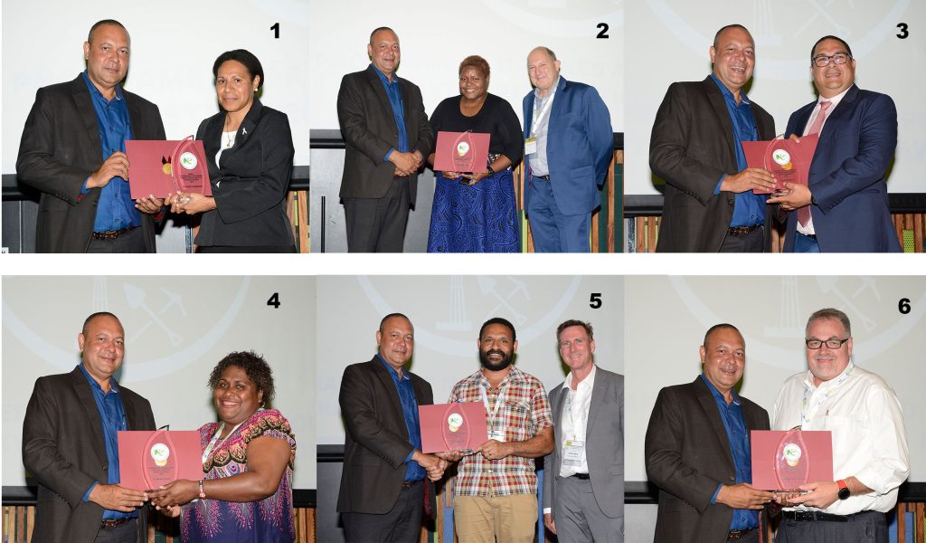 The six winners of the 2019 Industry Recognition Awards receiving their awards