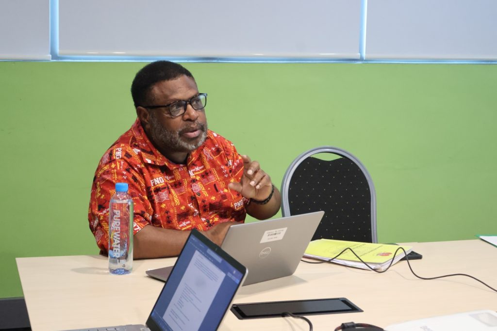 PNGCORE Petroleum Industry Working Group Chair Mr. Sam Koyama at the ABC-MDI briefing.