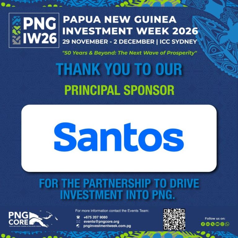 PNG Investment Week 2026 thanks Principal Sponsor Santos